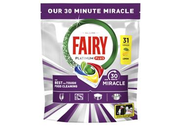 Automatinių indaplovių kapsulės FAIRY Platinum+ Lemon Miracle, 31vnt

