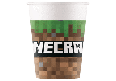 Popieriniai puodeliai MINECRAFT, 200 ml, 8 vnt.