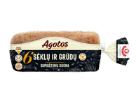 AGOTOS 6 sėklų ir grūdų sumuštinių duona, 470 g