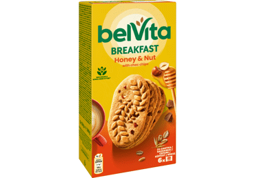 Sausainiai BELVITA NUTS & HONEY su riešutais ir medumi, 300 g