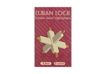 Luban lock žymekliai, 3 vnt., 6 spalvos - 1