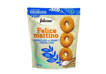 Trapios tešlos sausainiai su jogurtu ir ryžių miltais FALCONE, 500 g