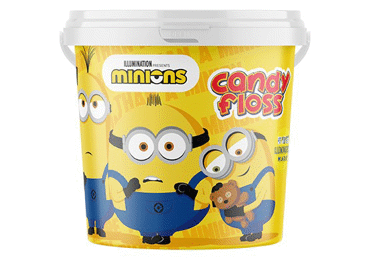 Bananų skonio cukraus vata  Minions, 50 g