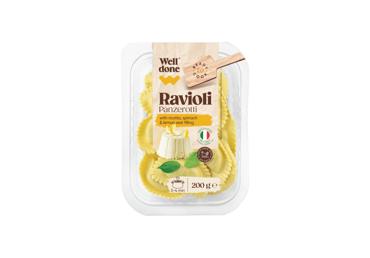 Ravioliai WELL DONE su rikota, špinatais ir citrinomis, 200 g
