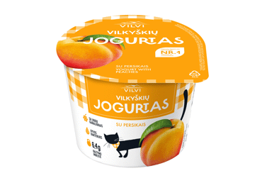 Jogurtas su persikais VILKYŠKIŲ, 3,6 % rieb., 200 g