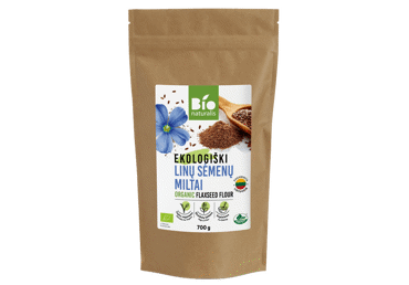 Ekologiški linų sėmenų miltai BIONATURALIS, 700 g - 2