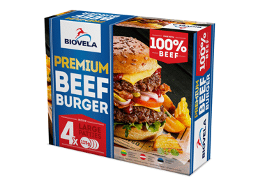 Šaldyti jautienos maltiniai mėsainiams PREMIUM BIOVELA, 500 g