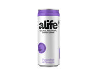Pasiflorų ir ananasų skonio gazuotas natūralus energinis gėrimas ALIFE, 330 ml 