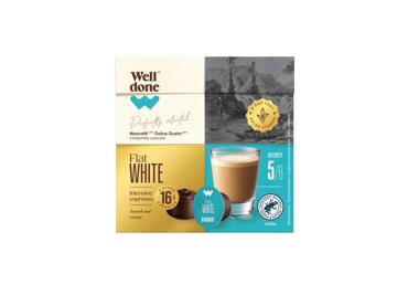 Kavos kapsulės WELL DONE FLAT WHITE, 187 g