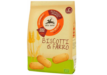 Ekologiški speltos sausainiai ALCE NERO (kūd. nuo 6 mėn.), 250 g