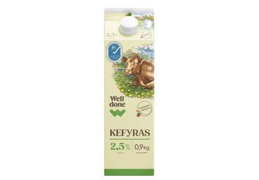 Kefyras WELL DONE, 2,5 % rieb., 900 g