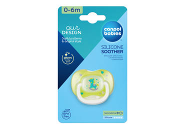 Silikoninis simetrinis čiulptukas CANPOL BABIES, 0-6 mėn., 1 vnt. - 3