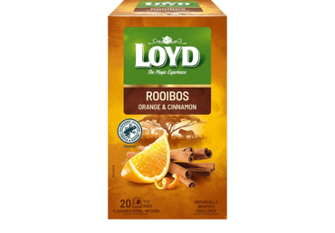 Raudonoji arbata LOYD su apelsinais ir cinamonu, 40 g