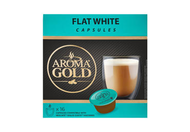 Kavos kapsulės AROMA GOLD FLAT WHITE, 187.2 g