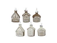 Stiklinis Kalėdų eglės žaisliukas, L4.5xW3.5xH7.5 cm	