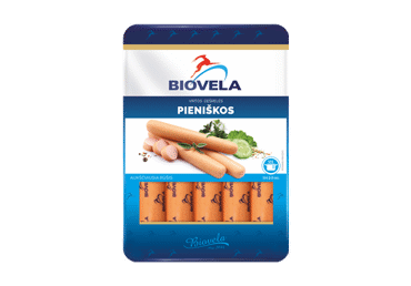 Virtos BIOVELOS pieniškos dešrelės, a. r., 260 g