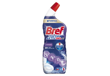 WC valiklis BREF EXCELLENCE COLOR AKTIV+ LAVENDER, 700 ml