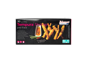 Šaldytos apkeptos krevetės su tempura, 30 vnt., 750 g