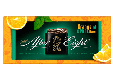 Juodojo šokolado plokštelės AFTER EIGHT, apelsinų skonio, 200 g