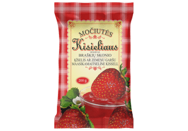Braškių skonio MOČIUTĖS kisielius, 200 g