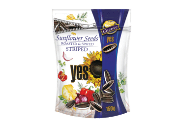 Dryžuotos saulėgrąžos YES, sūrio skonio, 150 g