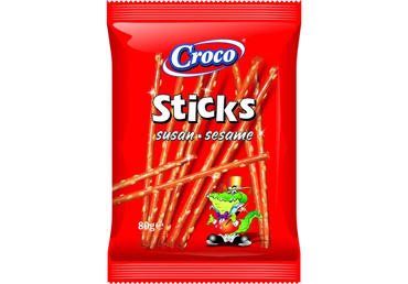 Traškios lazdelės su sezamais CROCO, 80 g