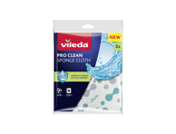 Gerai drėgmę sugeriančios kempinės-šluostės VILEDA Pro Clean, 3 vnt