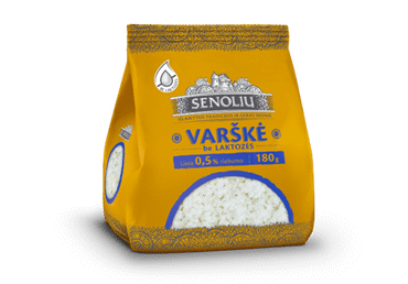 Liesa SENOLIŲ varškė be laktozės, 0,5% rieb., 180 g