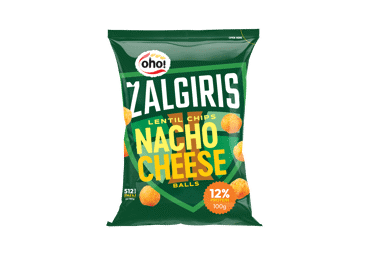 Lęšių traškučiai ŽALGIRIS OHO! su sūriu, 100 g