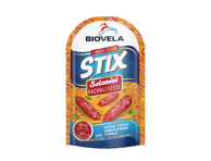 Vyt. dešrelės BIOVELA SALAMINI STIX su sūriu, šonine, 80 g