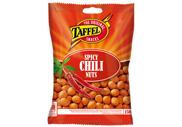 Sūdyti žemės riešutai TAFFEL CHILI NUTS, 150 g