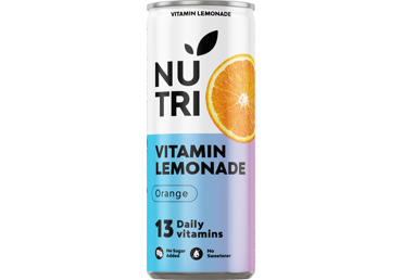 Gazuotas apelsinų skonio gėrimas NUTRI, 330 ml, skardinė