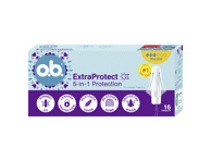 Higieniniai tamponai O.B. EXTRA PROTECT NORMAL, 16 vnt.