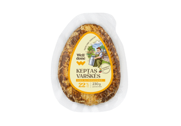 Keptas varškės sūris WELL DONE, 22 % rieb., 230 g