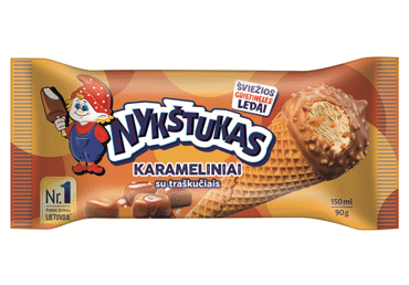 Karameliniai grietininiai ledai NYKŠTUKAS su sūria karamele, 150 ml