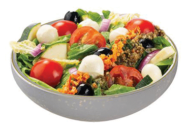 Salotos su kepta vištiena, mocarelos sūrio rutuliukais, 1 kg