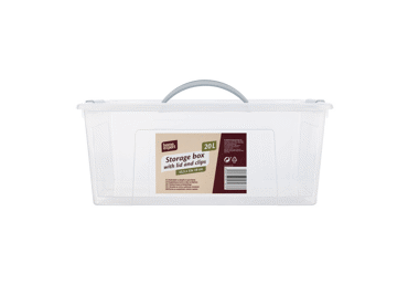 Daiktadėžė su dangčiu ir spaustukais HOME EXPERT, 20 L