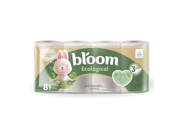 Tualet. popierius BLOOM COMFORT SOFT ECOLOGICAL, 3 sluoksnių, 8 vnt.