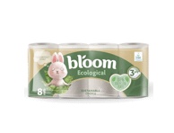 Tualet. popierius BLOOM COMFORT SOFT ECOLOGICAL, 3 sluoksnių, 8 vnt.