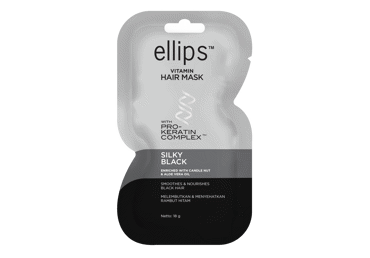 Plaukų kaukė Ellips Silky Black Pro-Keratin Complex, 18 g