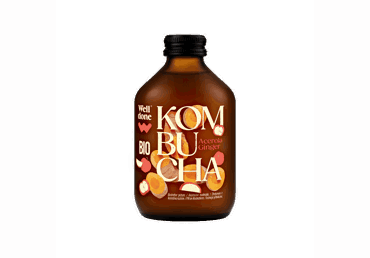 Kombuča WELL DONE acerolos ir imbiero skonio, 330 ml