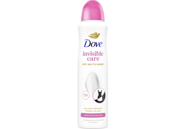 Moteriškas purškiamasis dezodorantas DOVE INVISIBLE CARE, 150 ml