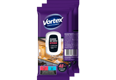 Drėgnos sevetėlės virtuvei VORTEX, 3x48 vnt.
