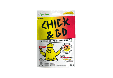 Džiovintas vištienos užkandis CHICK&GO su mangais, citr., nerūš., 30 g