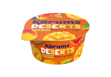 Varškės desertas KARUMS su mangais, 140 g, 140 g Varškės desertas KARUMS su mangais, 140 g, 140 g