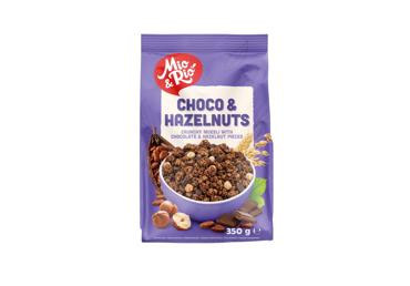 Granola su šok. gab. ir lazd. riešutais MIO & RIO, 350 g