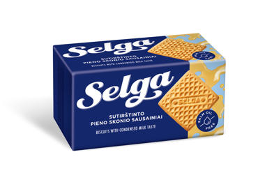 Sausainiai SELGA, sutirštinto pieno skonio, 180 g