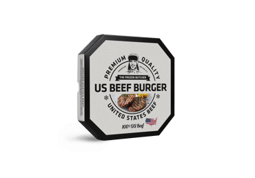 Šaldyti jautienos maltinukai US BEEF BURGER, 250 g