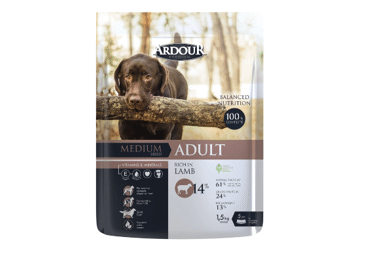 Sausas vidutinių veislių šunų ėdalas su ėriena ARDOUR, 1.5 kg