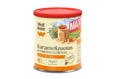 Karamel. sald. sutirštintas pienas WELL DONE, 1 kg